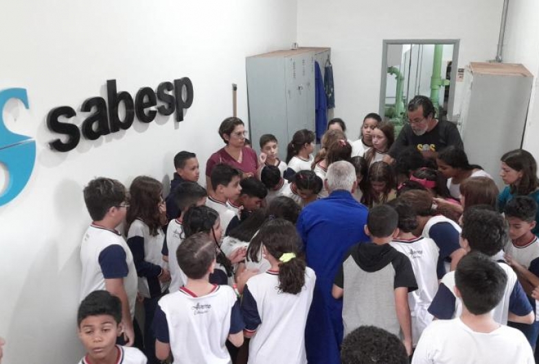 Ação educativa visita à estação de tratamento da Sabesp de Avaré