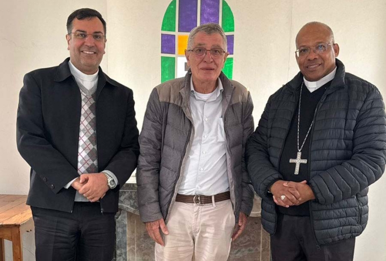Padre Altair, proprietário Thomaz e Dom Eduardo