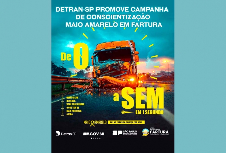 Detran-SP promove campanha de conscientização Maio Amarelo em Fartura