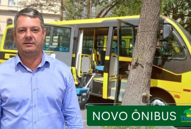 Prefeitura de Timburi recebe mais um ônibus novo da educação