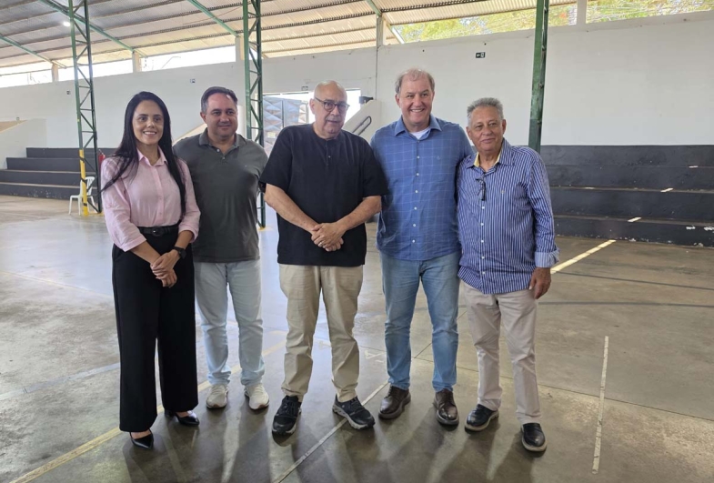 Dr. Cláudio Salomão e Pardini durante visita em Avaré