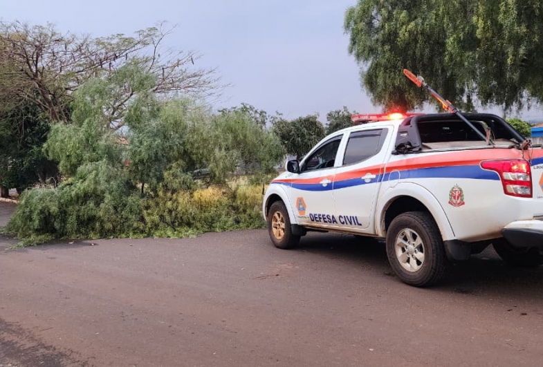 Vendaval provoca danos em Taquarituba e mobiliza equipes municipais