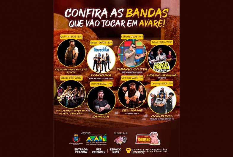 Festival do Torresmo e do Burg divulga as atrações musicais