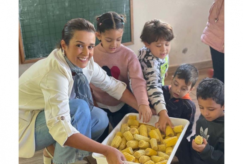 As crianças provaram diversos pratos feitos com milho
