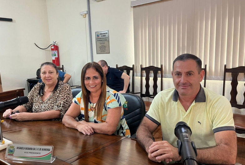 Vereadoras Leila Naldi, Preta e  vereador Rivael Leme dos Santos