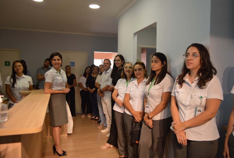 Colaboradores que estiveram presentes na inauguração da Clínica de Terapias Integradas Unimed
