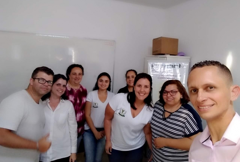 Ana Elise com colegas de profissão