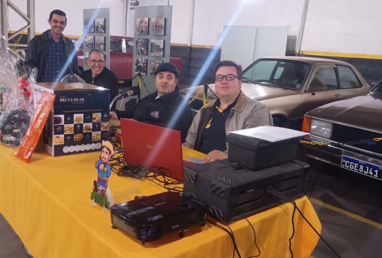 Victor Martins, associado Rodrigo de Tolosa, associado benemérito e vistoriador  Cláudio Paulucci e o presidente da AAVANT Gustavo Carvalho de Barros