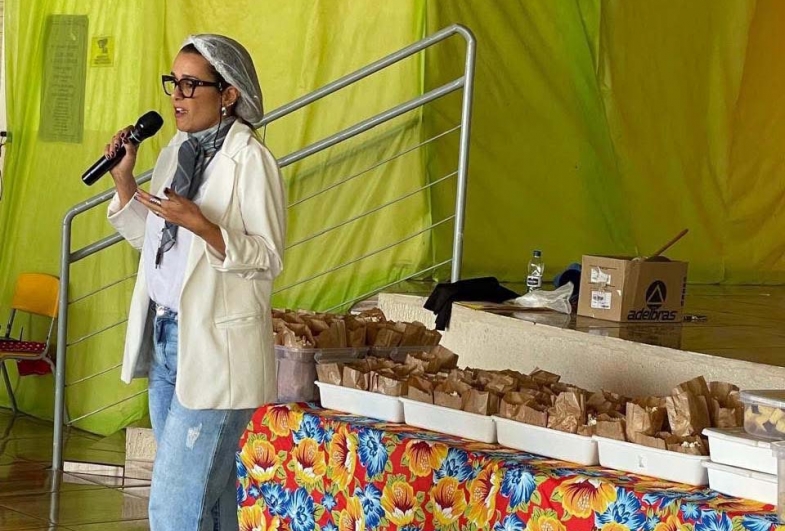 A nutricionista Pollyanna foi quem ministrou as palestras