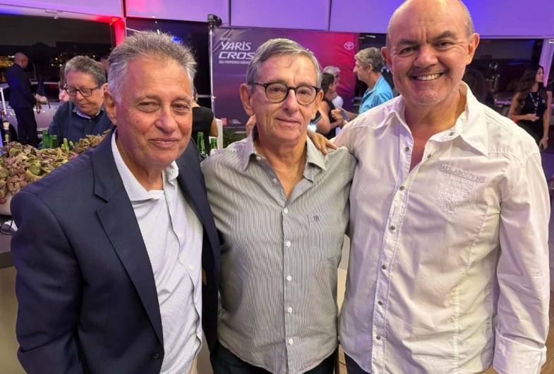 Dr. Jorge Cardoso, Cassio Jamil (presidente Acia)  e Dr. Lázaro