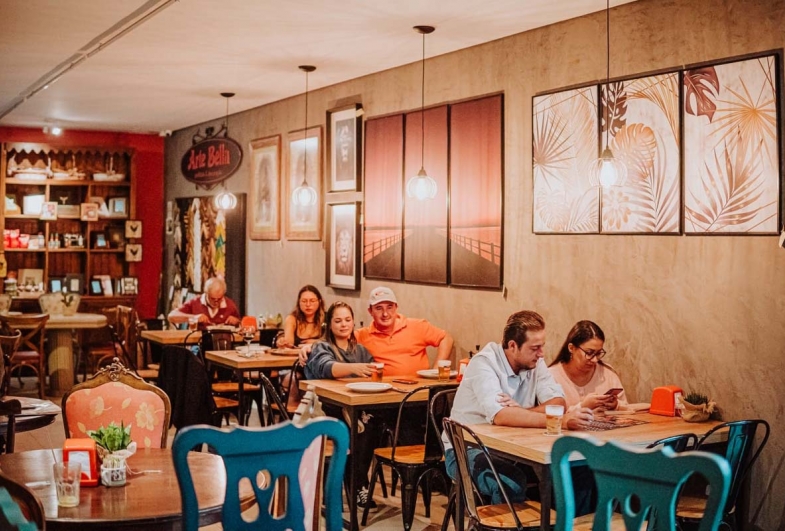 Espaço sempre aconchegante do  La Bella