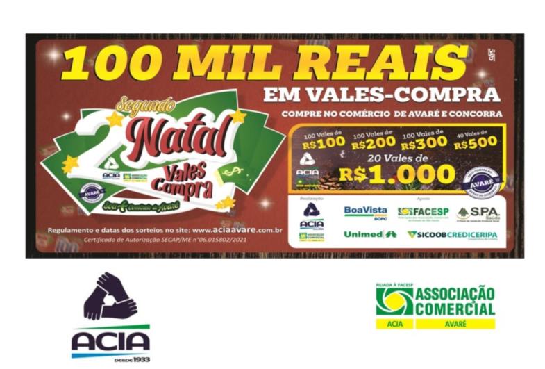 Neste sábado tem o último sorteio da campanha de Natal da Acia