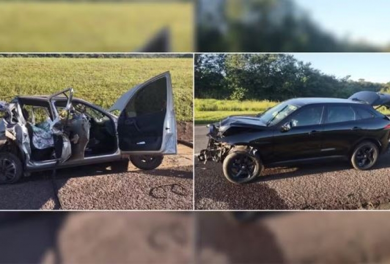 Motorista foge após bater Jaguar na traseira de outro veículo na Castello Branco