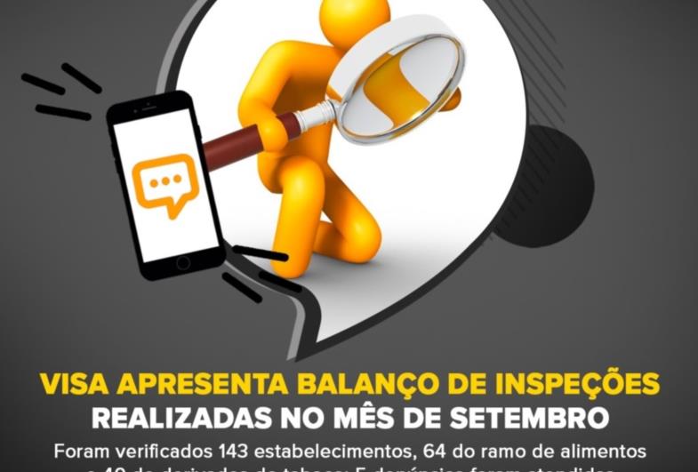 Visa apresenta balanço de inspeções realizadas no mês de setembro