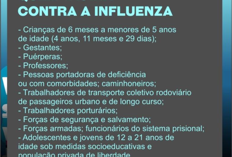 Fartura informa que vacinação contra Influenza e Sarampo foi prorrogada até dia 24 de junho