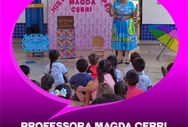 Professora Magda Cerri leva contação de histórias às escolas de Fartura