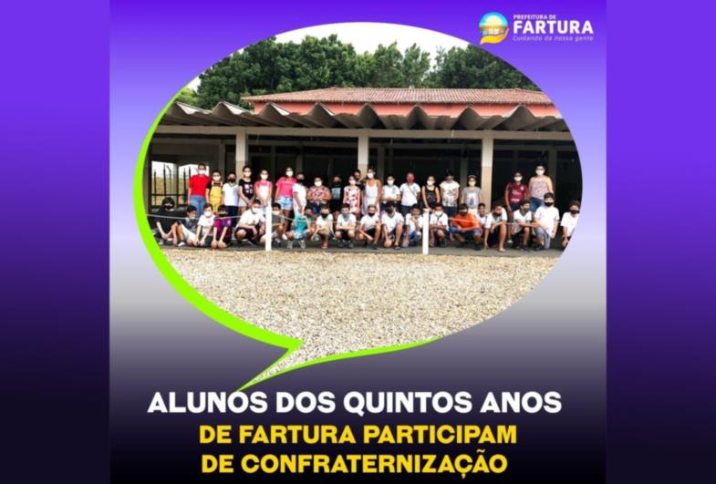 Alunos dos quintos anos de Fartura participam de confraternização