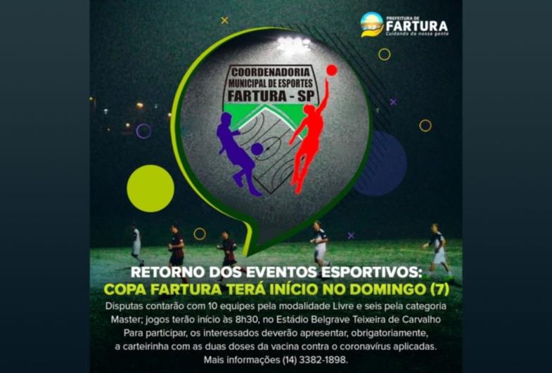 Retorno dos eventos esportivos: Copa Fartura terá início no domingo (7)