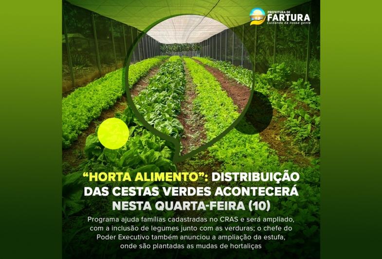 “Horta Alimento”: distribuição das cestas verdes aconteceu nesta quarta-feira (10)