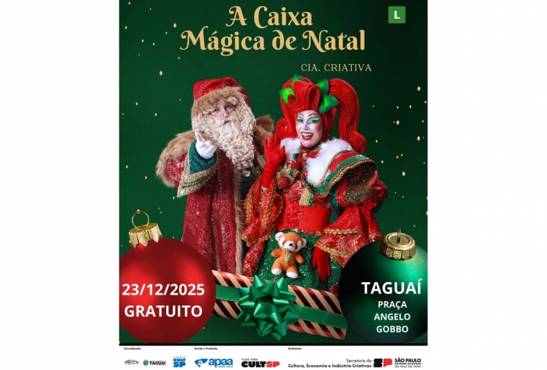Taguaí divulga programação especial de final de ano com cultura, música e espírito natalino