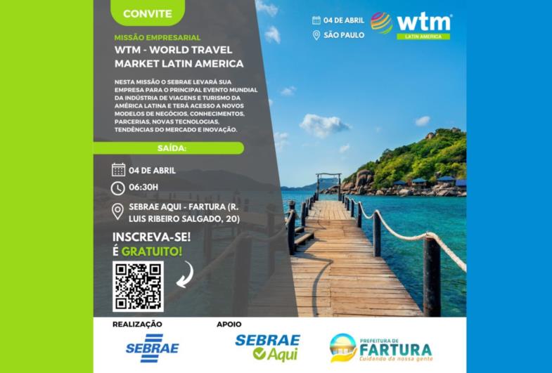 Sebrae e Prefeitura abrem inscrições para maior feira da indústria de viagens e turismo da América Latina