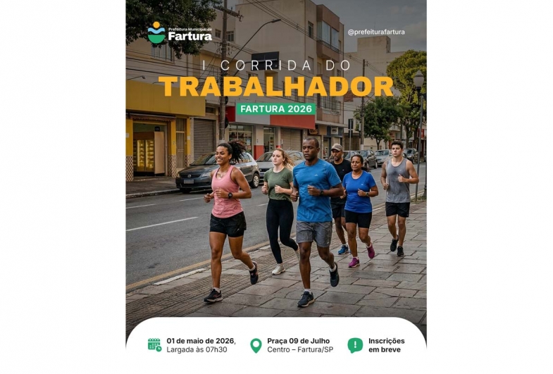 Corrida pedestre marca celebração do Dia do Trabalhador em Fartura