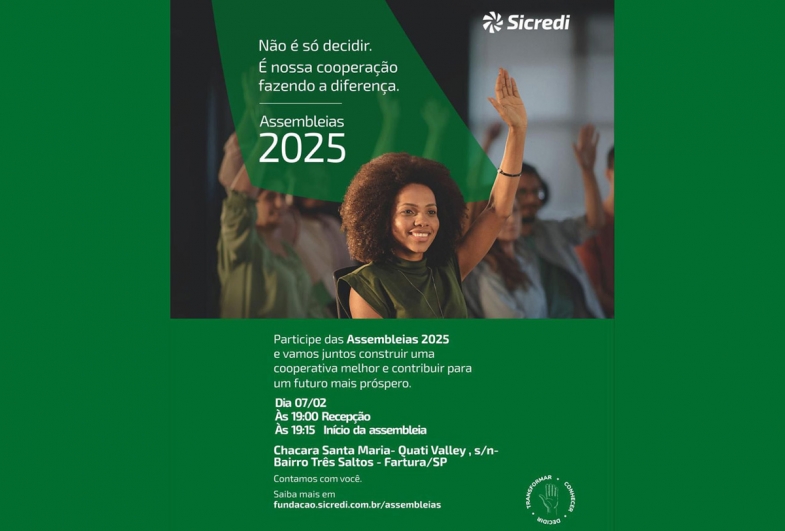 PARTICIPEM ASSEMBLEIA DO SICRED EM FARTURA!