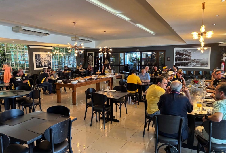 O clima descontraido marcou a manhã de comemoração