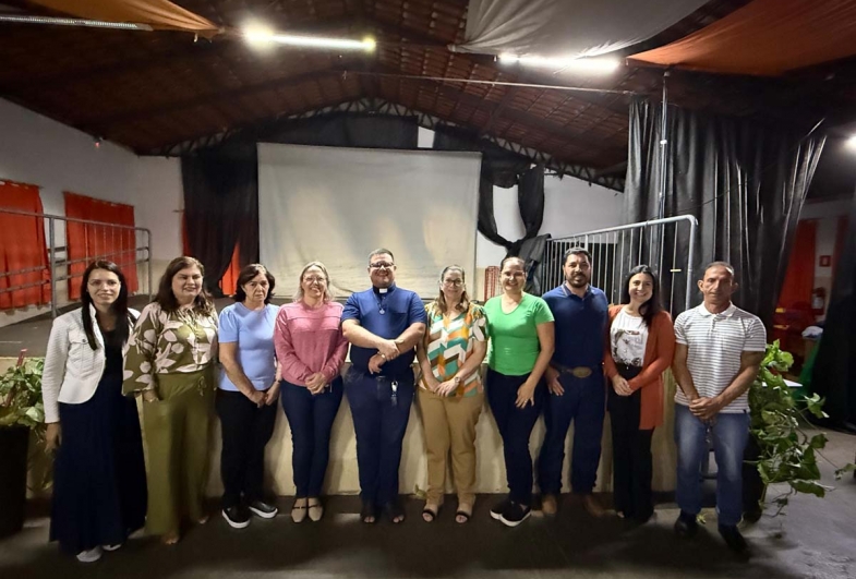 Equipe da educação, Padre Paulo, vice prefeito Gango e vereador Bodinho