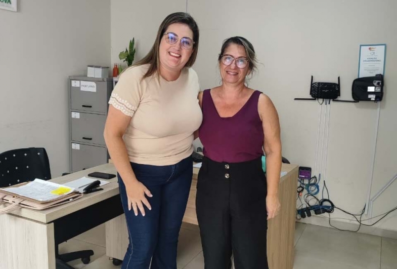 Evelise e Beatriz, assistentes sociais da Abova