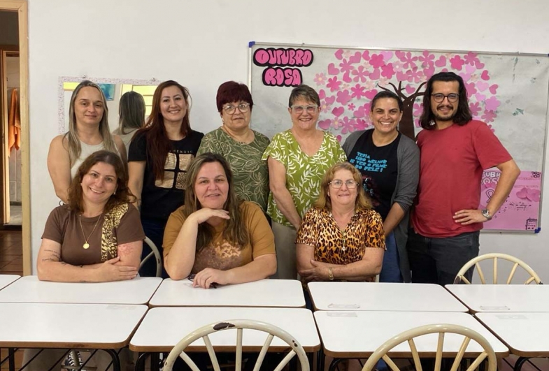 Professor Henrique e equipe do Gama