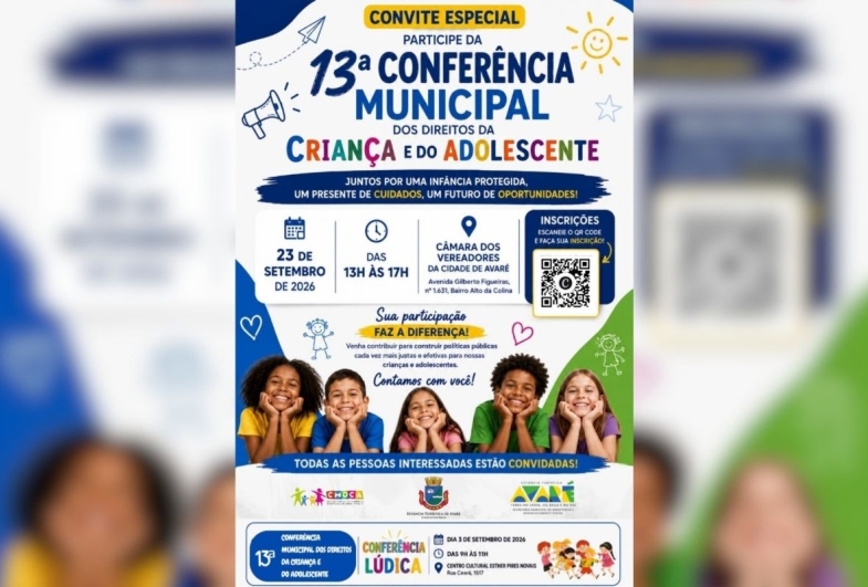 Avaré promove 13ª Conferência Municipal dos Direitos da Criança e do Adolescente