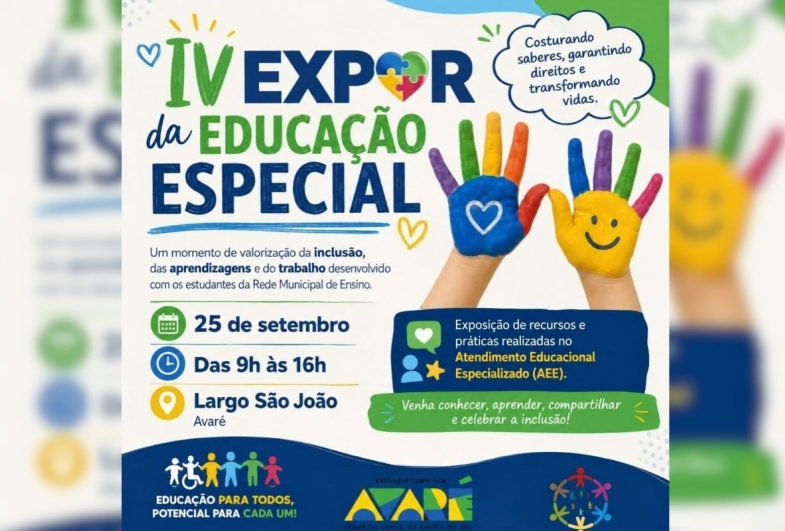 Exposição da Educação Especial acontece no dia 25 no Largo São João 
