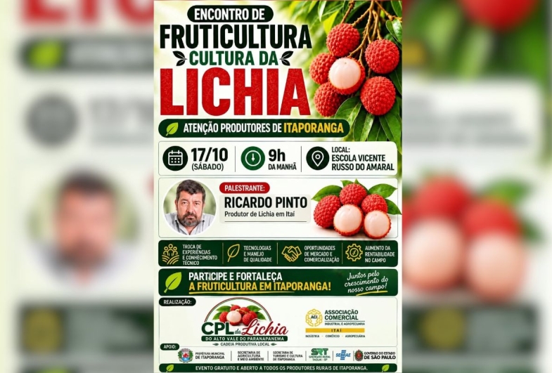 Itaporanga recebe encontro sobre cultivo e comercialização de lichia
