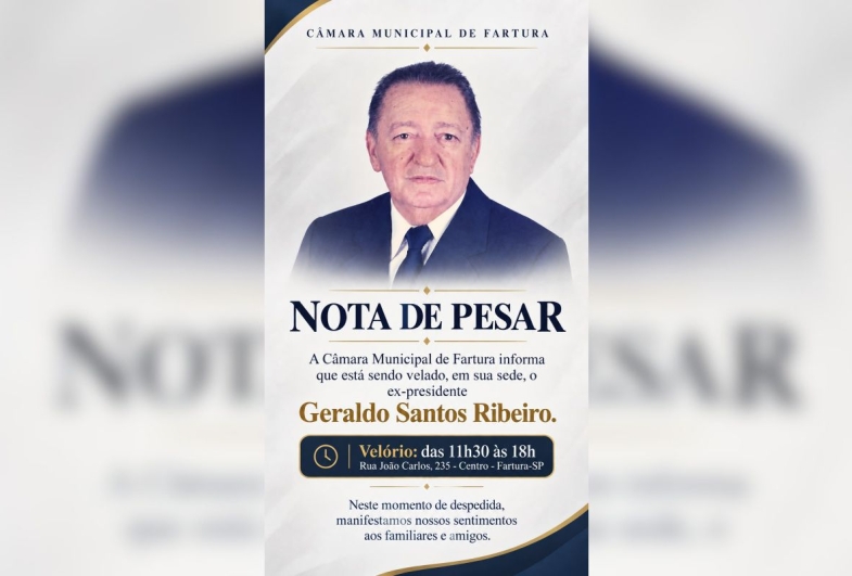 Fartura lamenta o falecimento de Geraldo Santos Ribeiro