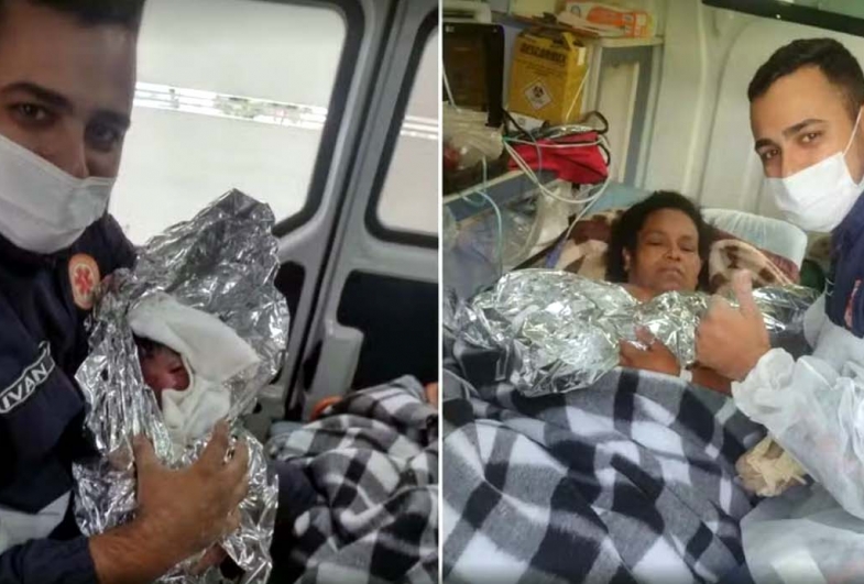 Mãe dá à luz dentro de ambulância do Samu