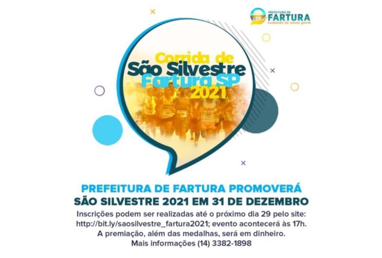 Prefeitura de Fartura promoverá São Silvestre 2021 em 31 de dezembro