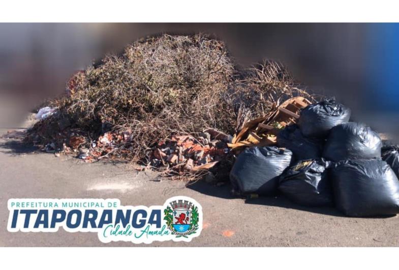 Prefeitura de Itaporanga ressalta que lixos e entulhos nas ruas resultam em multas 