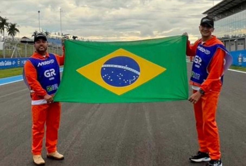 Luiz e Marco na pista de Goiânia