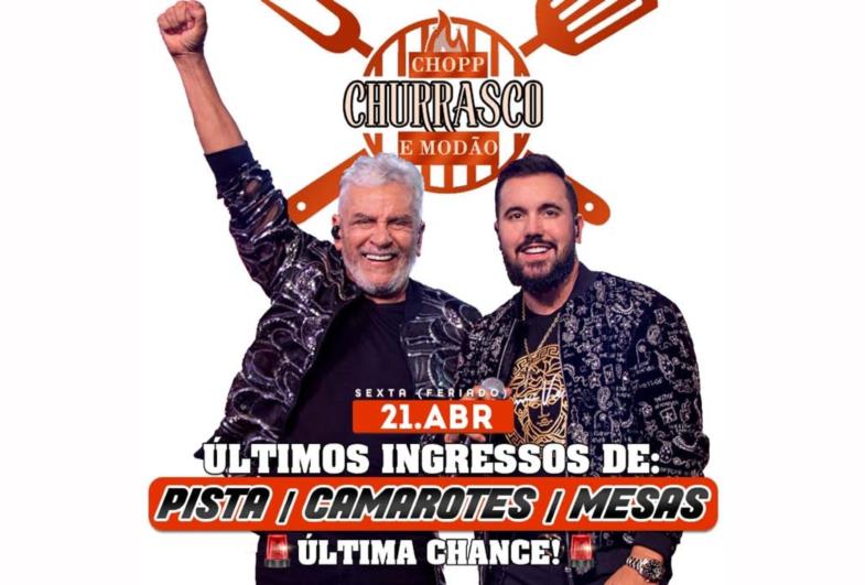 Feriado de Tiradentes terá evento Chopp, Churrasco e    Modão com Matogrosso & Mathias no Quati Valley
