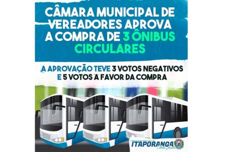 Itaporanga vai comprar três ônibus para o município