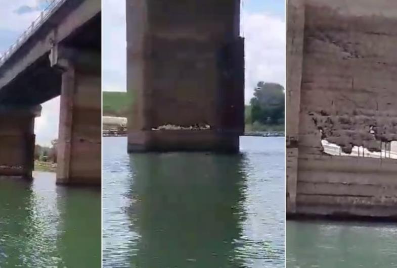 Imagens mostram ponte Jurumirim com supostos problemas estruturais