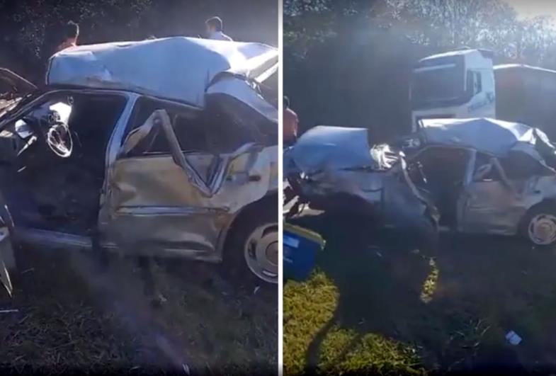 Três pessoas ficam feridas após carro capotar na Marechal Rondon em São Manuel