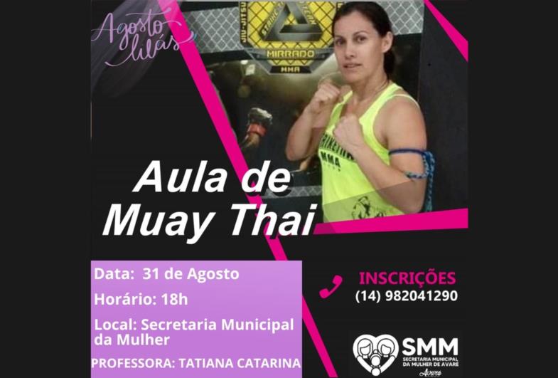 Secretaria da Mulher promove aula gratuita de Muay Thai na quinta-feira, 31