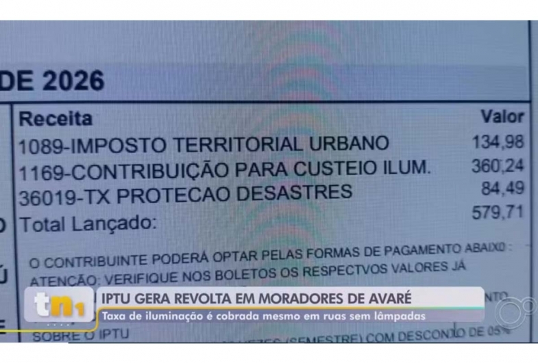 Sem iluminação nas ruas, moradores de bairro de Avaré questionam cobrança de taxa no IPTU