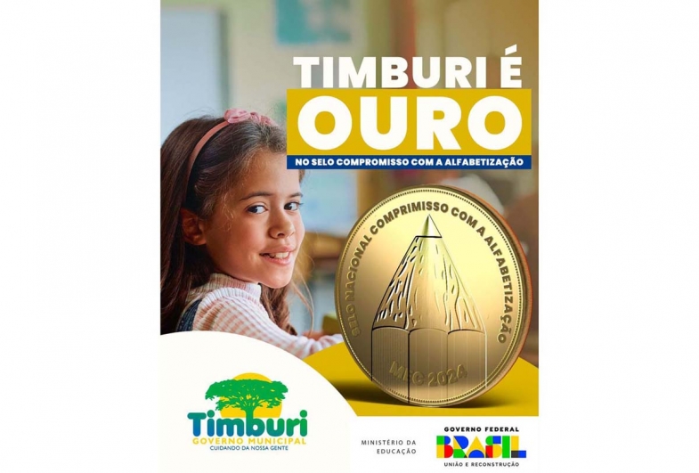 Educação Municipal de Timburi conquista Selo Ouro em Alfabetização 