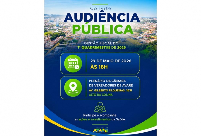 Transparência: Secretaria da Saúde realiza Audiência Pública no próximo dia 29 de maio