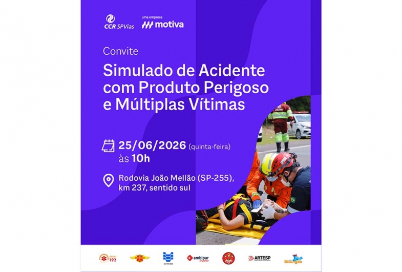SPVias realiza simulado de emergência com produto perigoso e múltiplas vítimas na Rodovia João Mellão (SP-255), em Avaré-SP