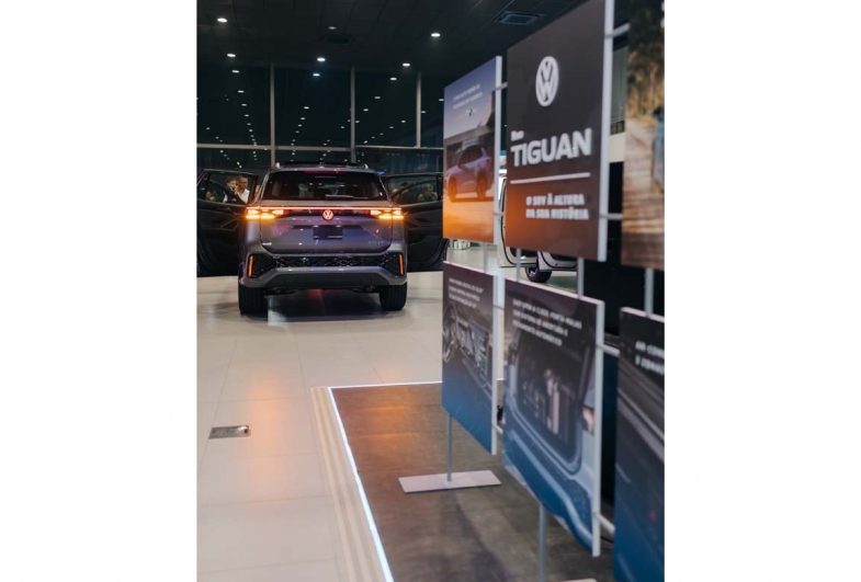 A traseira do Novo Tiguan apresenta nova identidade visual
