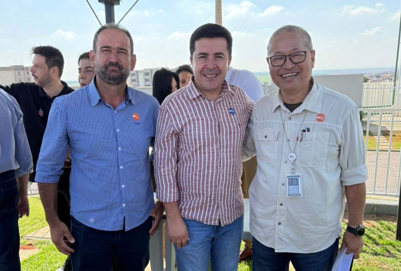Vice Luciano, Cristiano e assessor do governo CarlosTakahashi